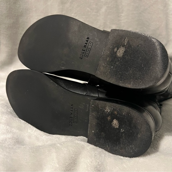 Cole Haan Dorian Tall Black Leather Riding Boot - Womens Sz 7 Quiet Luxury - Picture 4 of 11